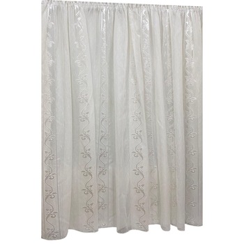 Perdea ivoire 900x245cm brodata cu ghirlanda de flori ivoire, cu rejansa by Liz Line - RD1889 Perdea ivoire 900x245cm brodata cu ghirlanda de flori ivoire, cu rejansa by Liz Line - RD1889