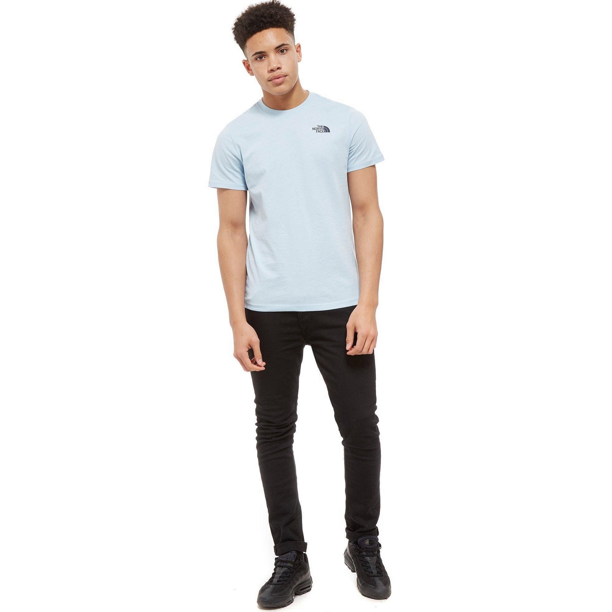 Tricou din bumbac The North Face Redbox light blue T92TX24Y1, Albastru deschis