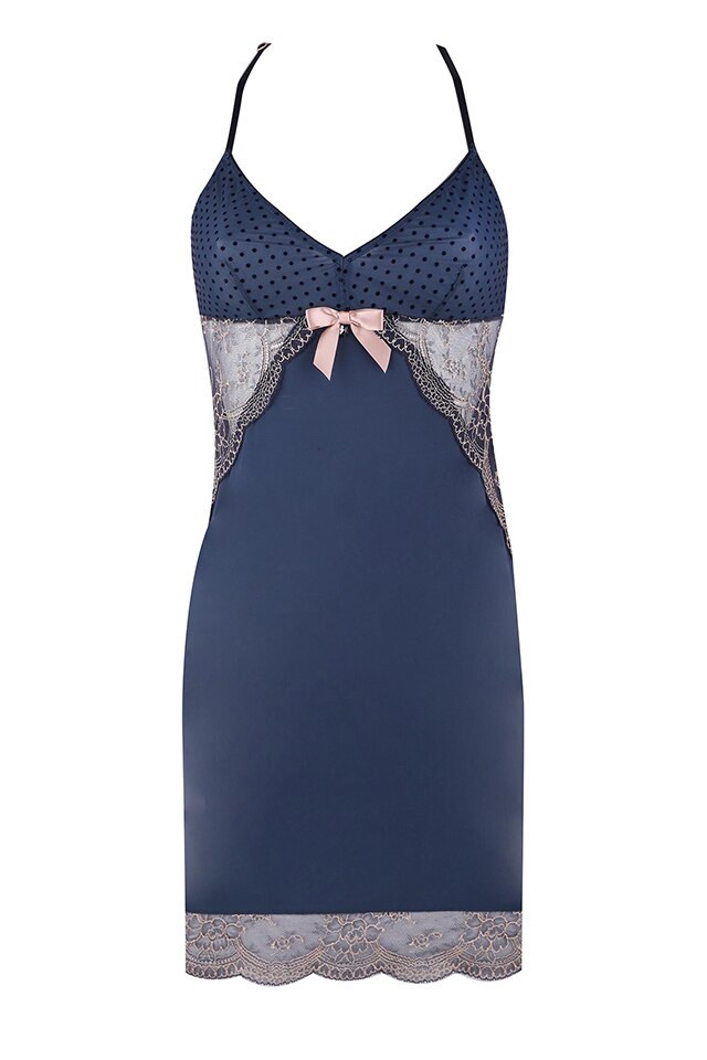 Camasa noapte STAR NIGHT,Marilyn,Bleumarin,38 EU