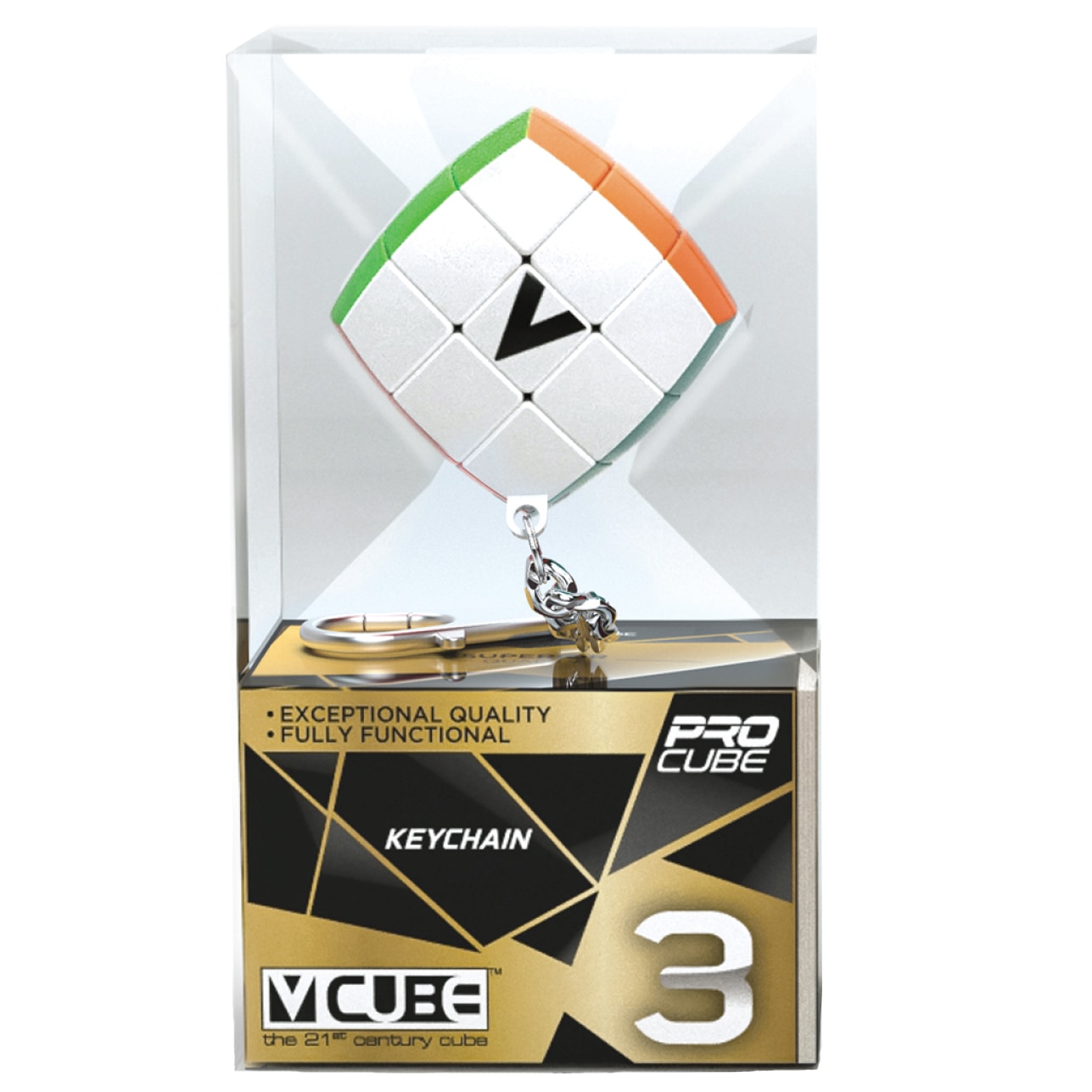 Cub Rubik V-Cube 3 Keychain - Breloc bombat