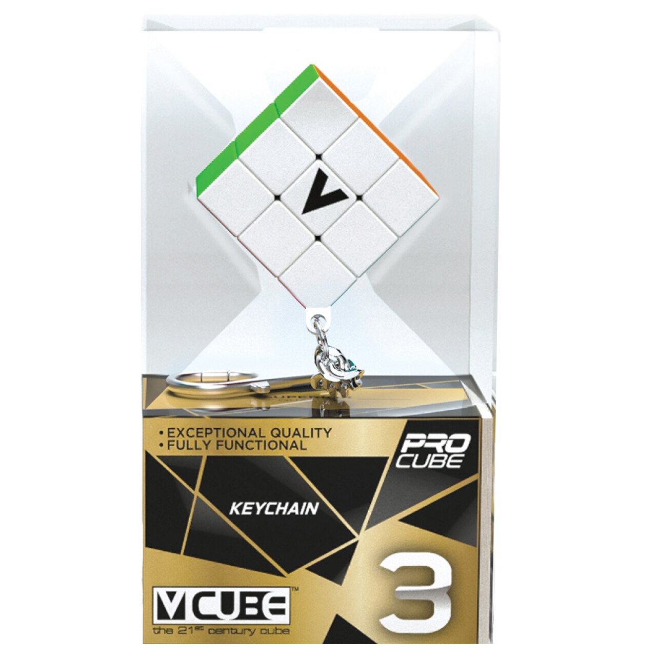 Cub Rubik V-Cube 3 Keychain - Breloc clasic