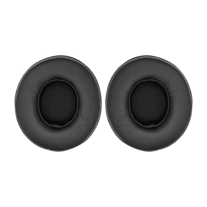 Set 2 bureti pentru casti Beats Solo3, Solo 2 Wireless, On-Ear - Negru, Piele ecologica