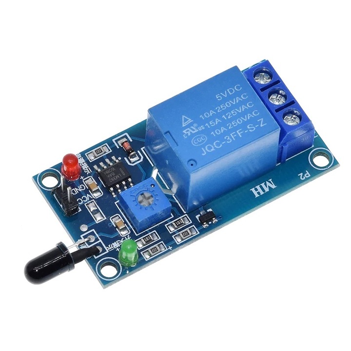 Modul releu 1 canal Senzor Incendiu, 5V, Infrarosu