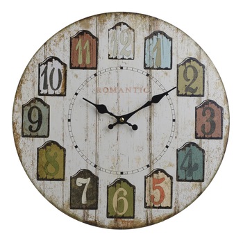 Ceas de perete cifre mari multicolor, Mdf fara geam,40 cm Ceas de perete cifre mari multicolor, Mdf fara geam,40 cm