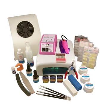 Kit unghii false cu 3 geluri UV de constructie SINA, lampa UV 36W, freza electrica si aspirator praf Kit unghii false cu 3 geluri UV de constructie SINA, lampa UV 36W, freza electrica si aspirator praf