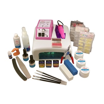 Kit unghii false cu 3 geluri UV de constructie SINA, lampa UV 36W si freza electrica Kit unghii false cu 3 geluri UV de constructie SINA, lampa UV 36W si freza electrica