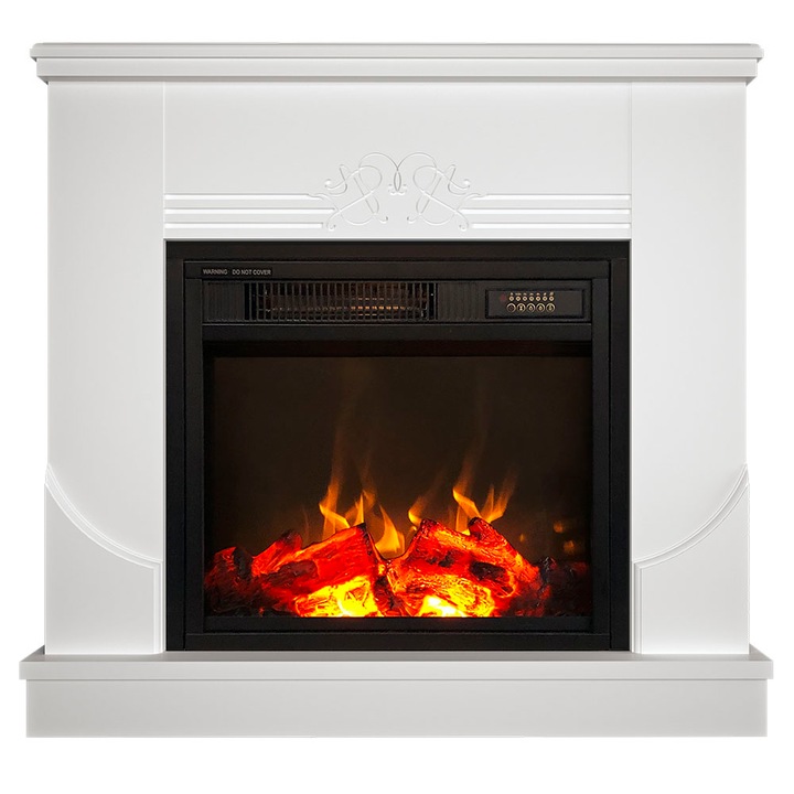 Semineu electric, Masomi, Novella 17 & Bahus-17' 1600 W, Supermat alb, 77*73*23 cm