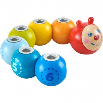 Jucarie de lemn, Omida cea vesela, Haba, 1-6 ani Jucarie de lemn, Omida cea vesela, Haba, 1-6 ani