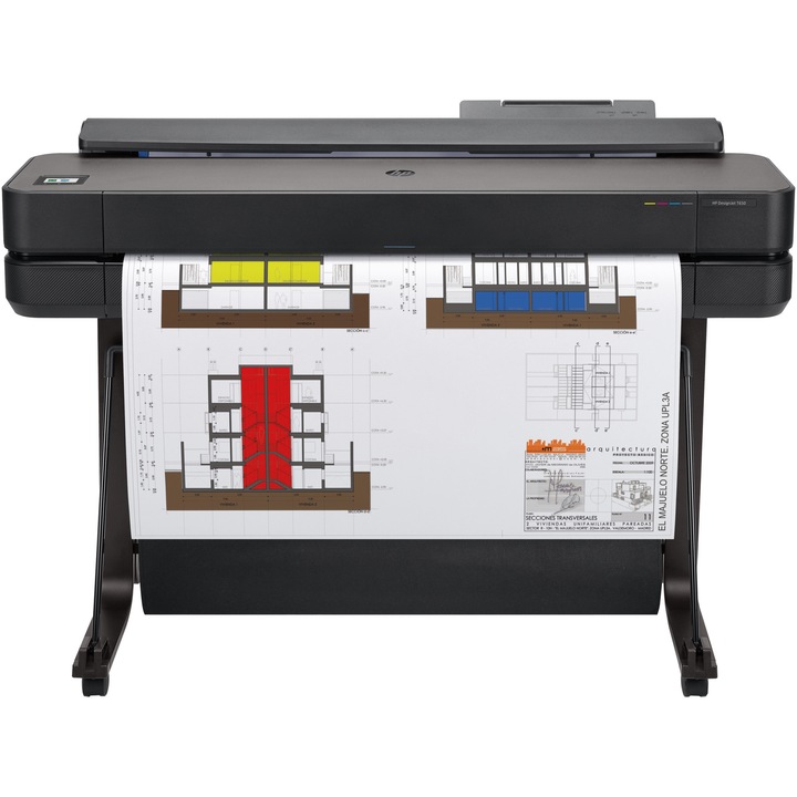 Plotter HP DesignJet T650 36-in Printer, Wireless, Retea, A0