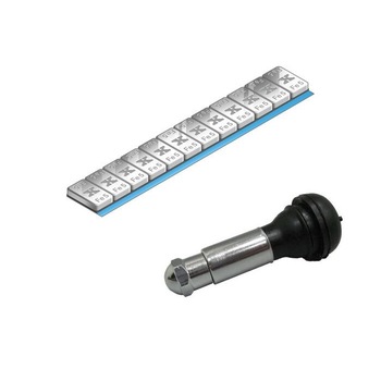Set complet echilibrat jante aliaj cu valve cromate Set complet echilibrat jante aliaj cu valve cromate