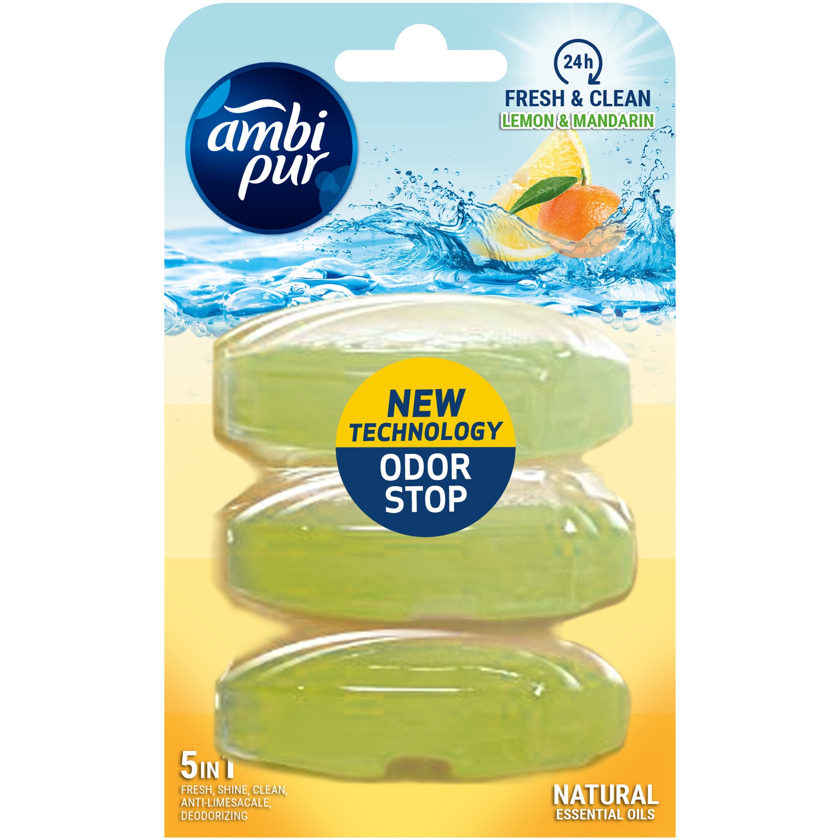 Odorizant toaleta Ambi Pur Lemon & Mandarin 165ml, rezerva