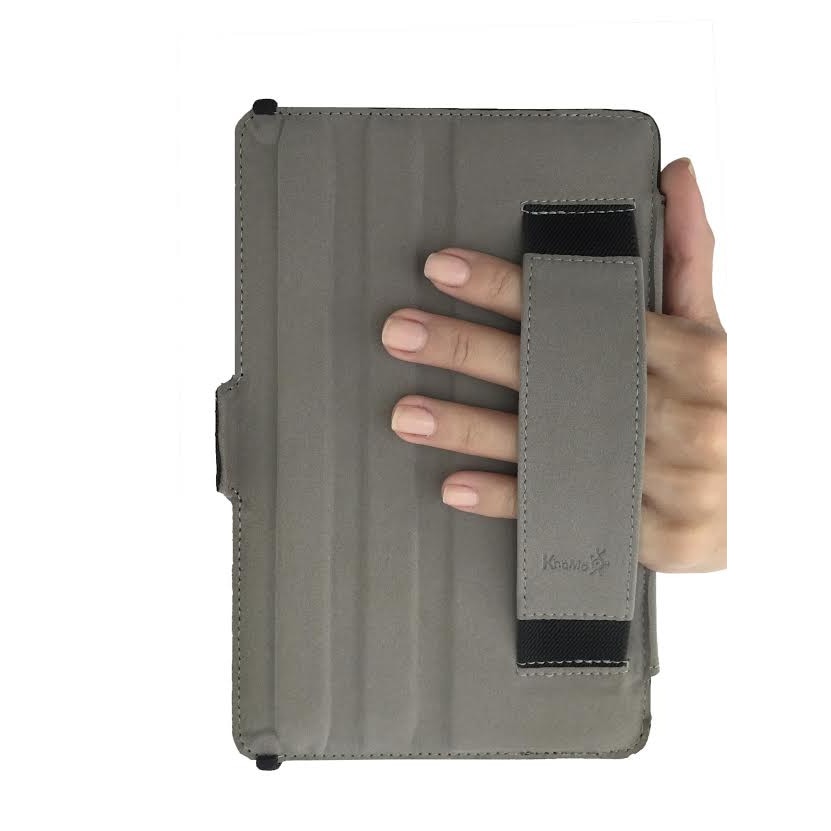 Husa de protectie Khomo, Piele, Flip Cover, iPad Mini 4, Negru
