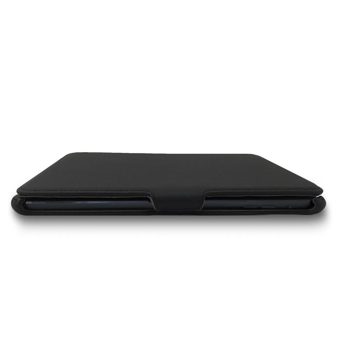 Husa de protectie Khomo, Piele, Flip Cover, iPad Mini 4, Negru