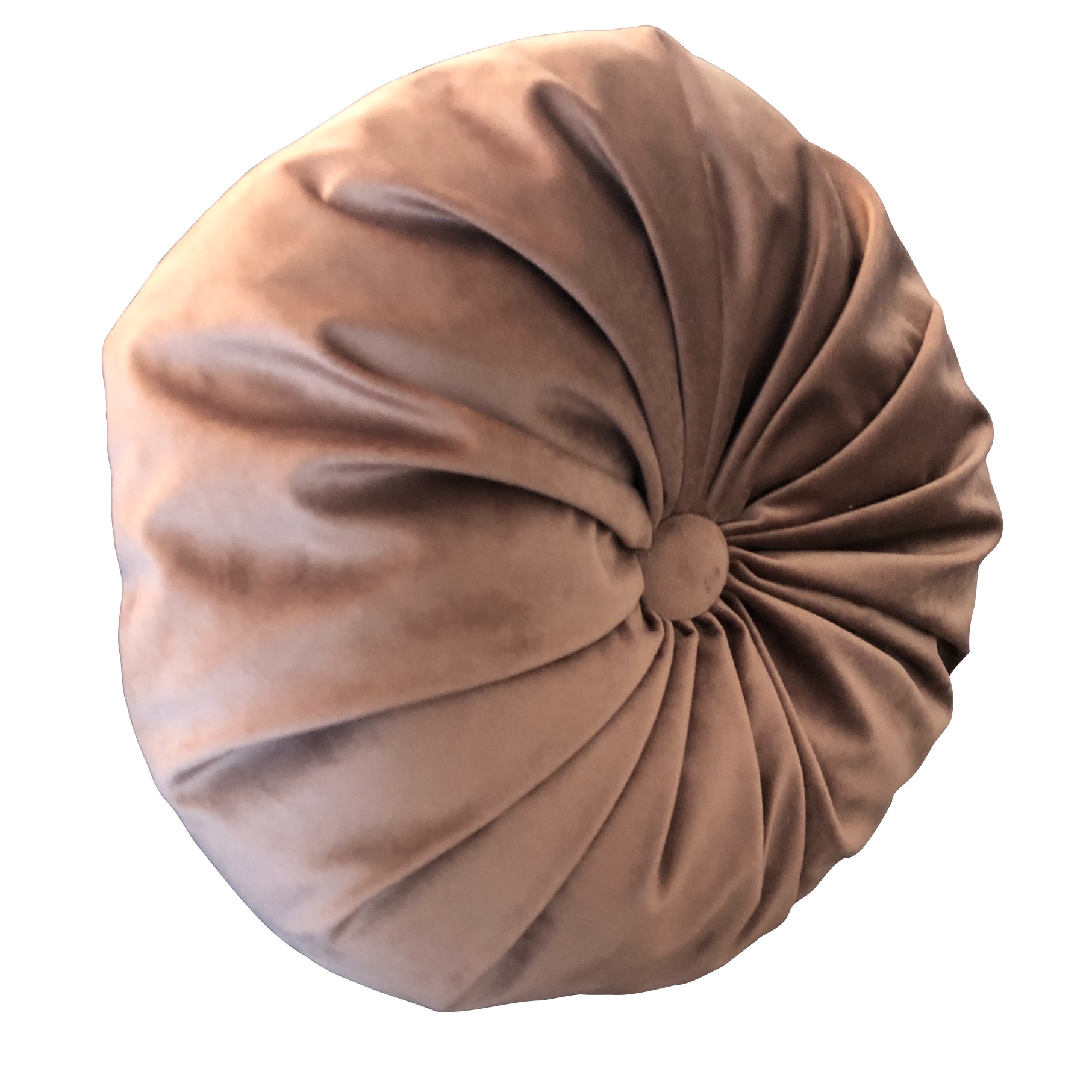Perna Decorativa, Rotunda, Catifea Lux, Maro, 38cm