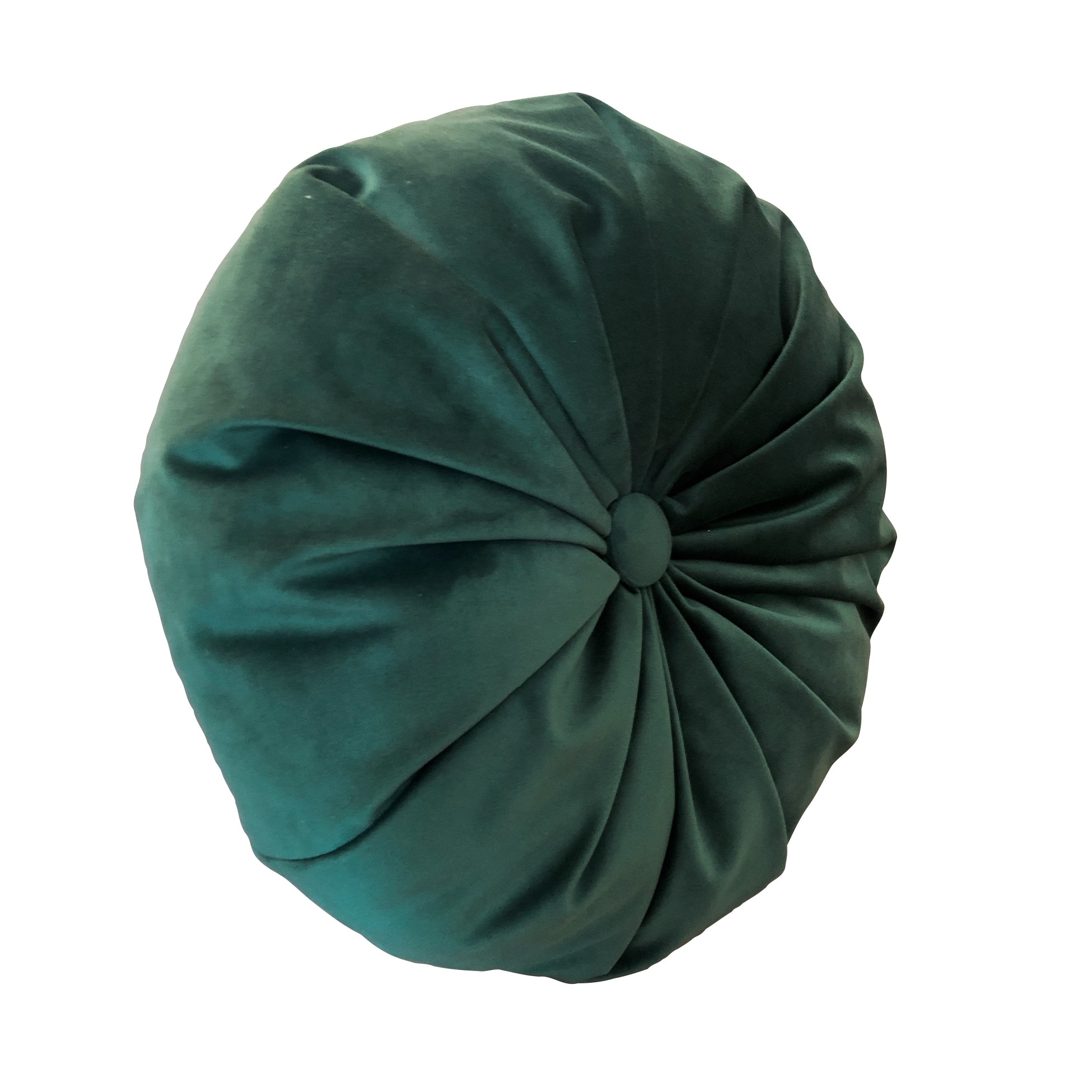 Perna Decorativa, Rotunda, Catifea Lux, Verde, 38cm