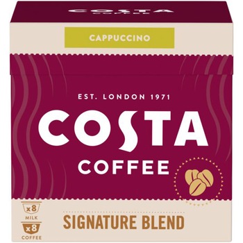 Capsule cafea Costa Signature Blend Cappuccino, compatibile Dolce Gusto, 16 capsule, 8 bauturi