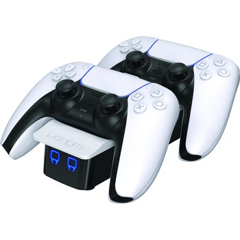 Statie de andocare dubla pentru controllere PlayStation5 VS5001, Venom, Cablu de incarcare 1 m, Port USB, Alb Statie de andocare dubla pentru controllere PlayStation5 VS5001, Venom, Cablu de incarcare 1 m, Port USB, Alb