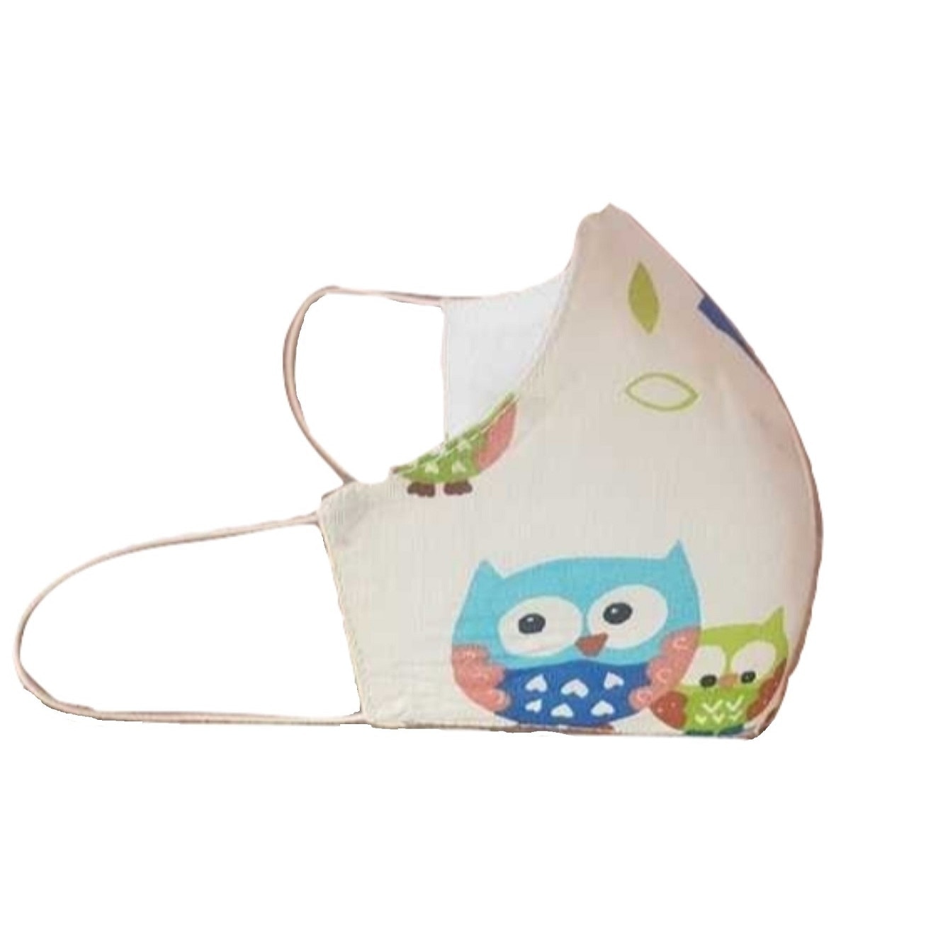 Masca fashion reutilizabila adulti Bufnite, cu buzunar, 2 straturi, bumbac