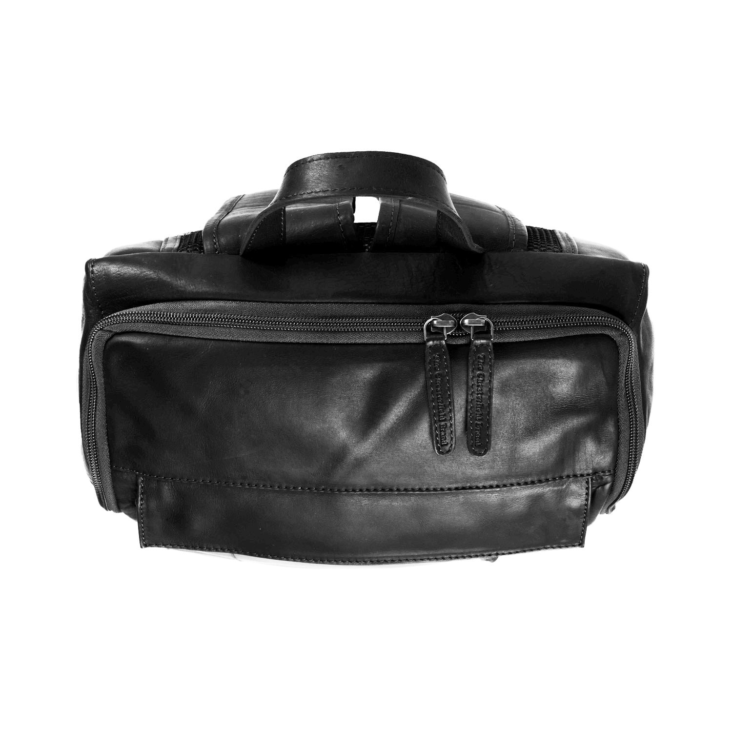 Rucsac pentru laptop de 15,4 inch, The Chesterfield Brand, din piele neagra model Rich
