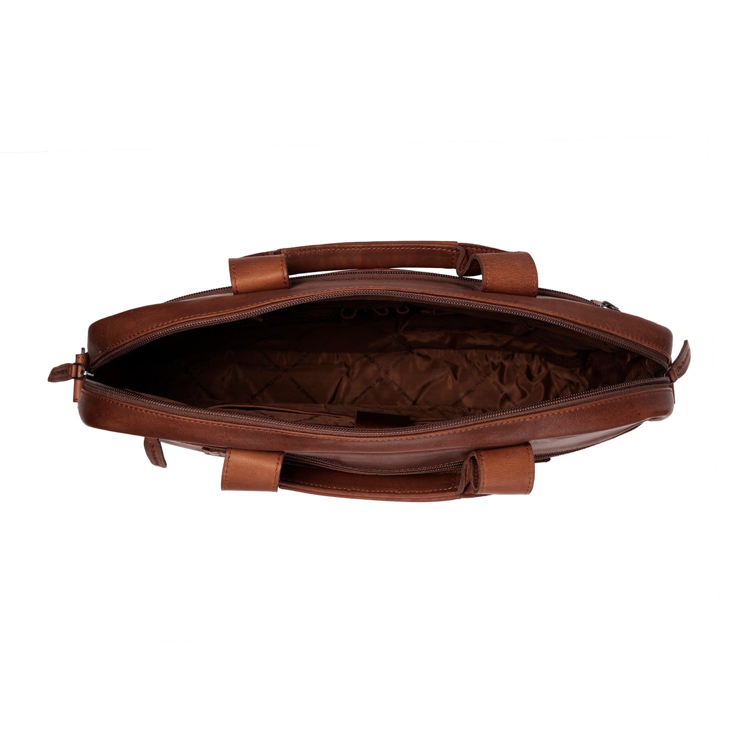 Geanta de laptop din piele naturala maro inchis, The Chesterfield Brand, Calvi 15.6 inch