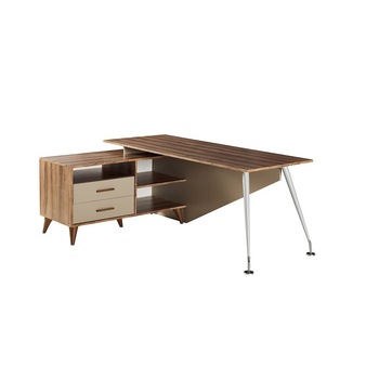 Birou Capital , Bej+Maro, 180 cm x 74 cm x 130 cm, grosime PAL 18 mm Birou Capital , Bej+Maro, 180 cm x 74 cm x 130 cm, grosime PAL 18 mm