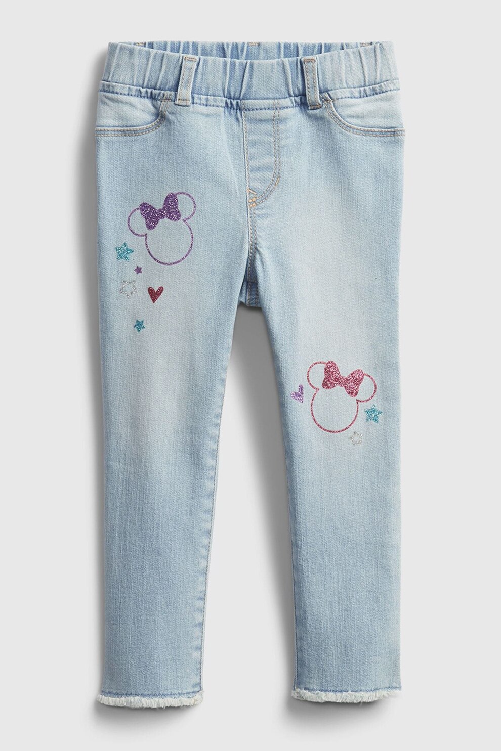 GAP, Jeggings cu detalii stralucitoare, Albastru pastel/Alb prafuit