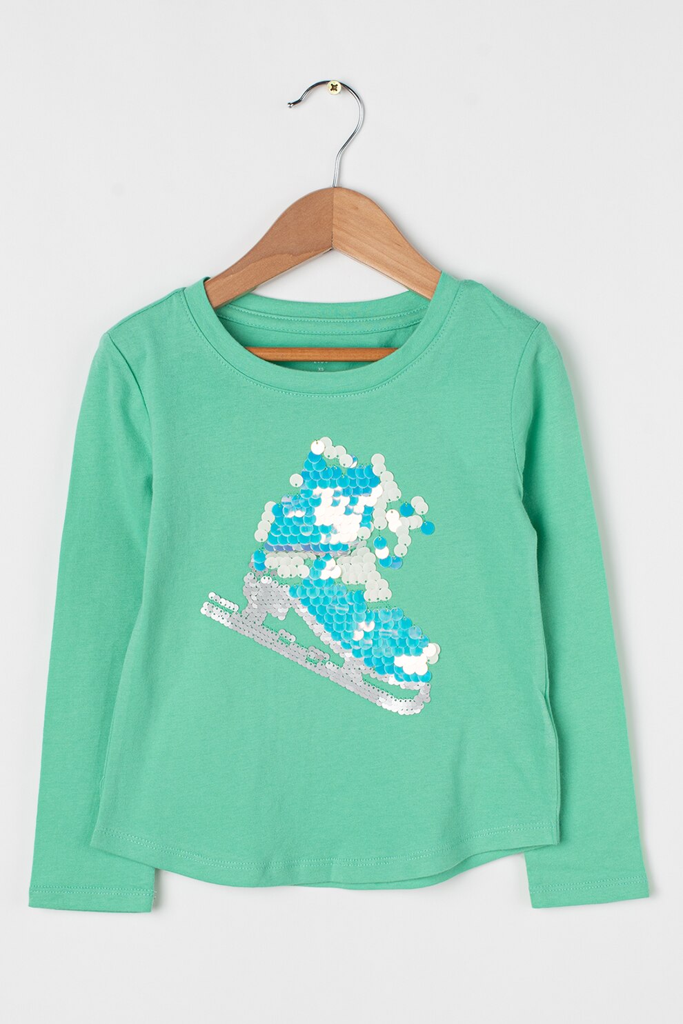 GAP, Bluza cu aplicatii cu paiete, Verde deschis