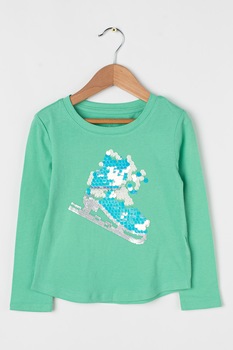 GAP, Bluza cu aplicatii cu paiete, Verde deschis GAP, Bluza cu aplicatii cu paiete, Verde deschis