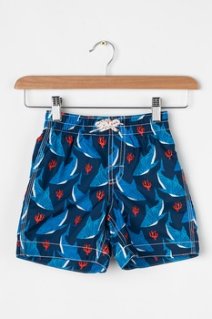 GAP, Pantaloni scurti de baie cu imprimeu camuflaj, Albastru/Rosu GAP, Pantaloni scurti de baie cu imprimeu camuflaj, Albastru/Rosu