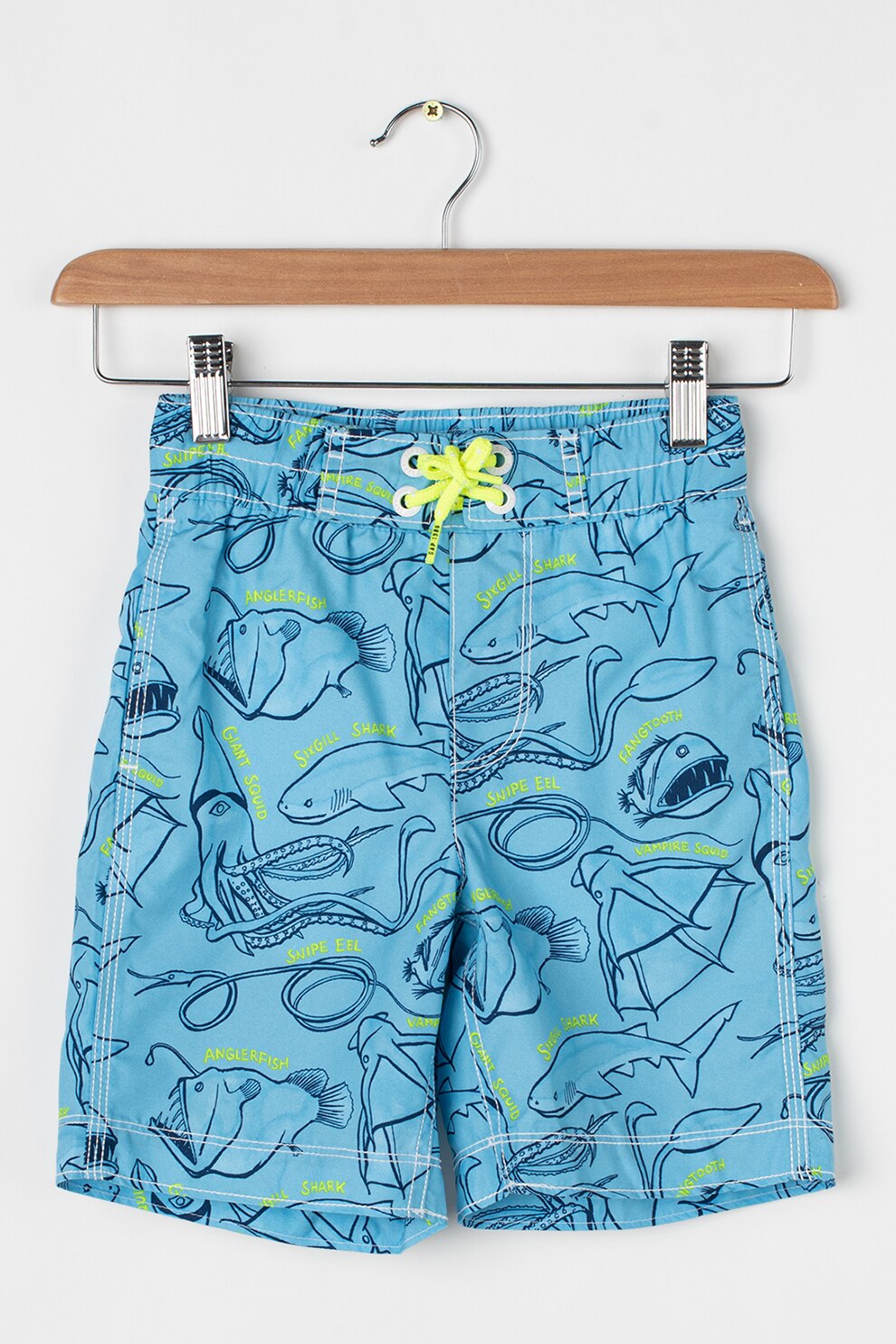 GAP, Pantaloni scurti de baie cu talie ajustabila, Albastru aqua/Verde, 130 CM