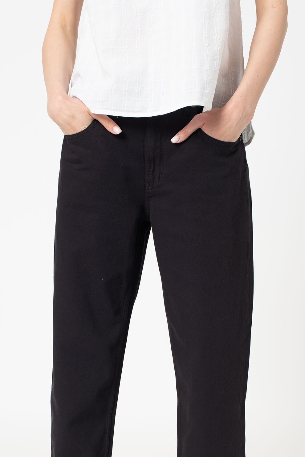 GAP, Blugi relaxed fit din amestec de modal, Negru