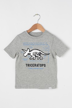 GAP, Tricou cu decolteu la baza gatului si paiete reversibile, Gri melange GAP, Tricou cu decolteu la baza gatului si paiete reversibile, Gri melange