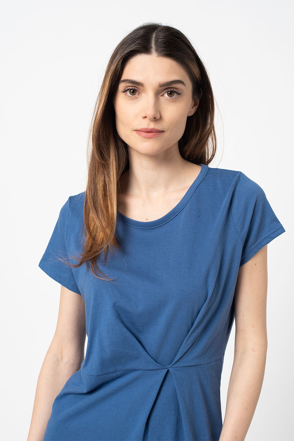 GAP, Rochie mini cu decolteu rotund, Albastru lavanda