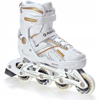 Role Reglabile Raven Pulse, Alb/Auriu L(40-43) Role Reglabile Raven Pulse, Alb/Auriu L(40-43)
