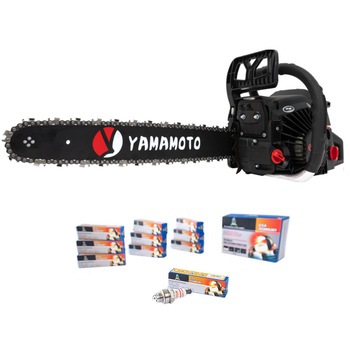 Set Bujie si Drujba pe benzina, YAMAMOTO, CS-4552, 4.5CP, lama 45 cm, negru/rosu Set Bujie si Drujba pe benzina, YAMAMOTO, CS-4552, 4.5CP, lama 45 cm, negru/rosu