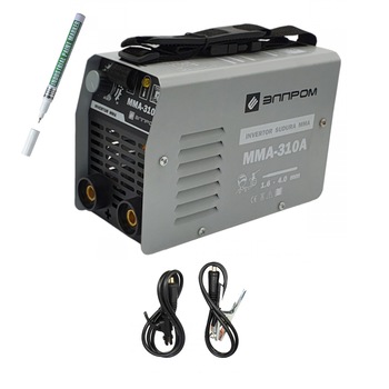 Set Invertor de sudura si marker industrial, ELPROM, MMA 310A, gri, 3.3 kg Set Invertor de sudura si marker industrial, ELPROM, MMA 310A, gri, 3.3 kg