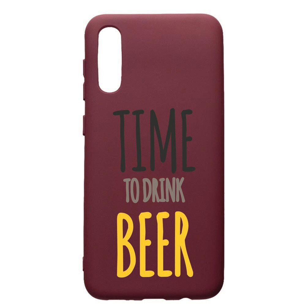 Husa Premium TPU compatibila cu Huawei Y6 2019, Beer, cu interiorul din material textil, protectie camera, Burgundy, PBR157