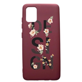 Husa Premium TPU compatibila cu Samsung Galaxy A51, Design, cu interiorul din material textil, protectie camera, Burgundy, PBR144 Husa Premium TPU compatibila cu Samsung Galaxy A51, Design, cu interiorul din material textil, protectie camera, Burgundy, PBR144