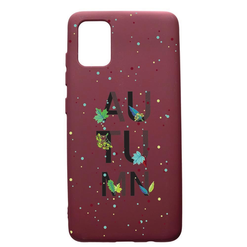 Husa Premium TPU compatibila cu Apple iPhone 11 Pro Max, Autumn, cu interiorul din material textil, protectie camera, Burgundy, PBR145