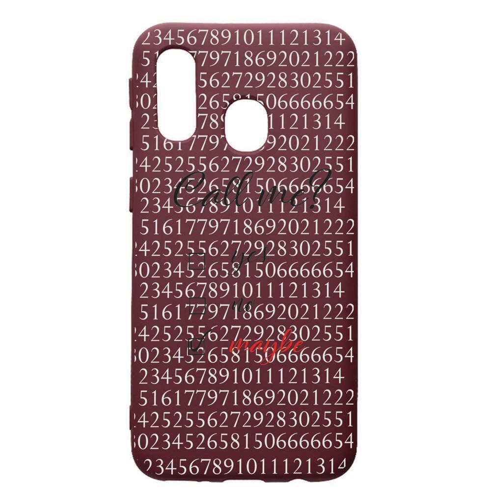 Husa Premium TPU compatibila cu Samsung Galaxy A40, Call Me, cu interiorul din material textil, protectie camera, Burgundy, PBR149