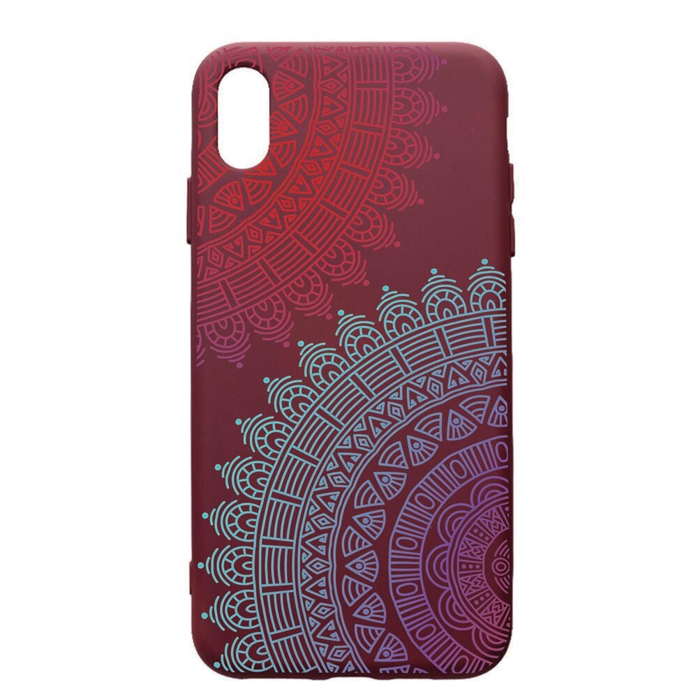 Husa Premium TPU compatibila cu Samsung Galaxy A10, Lace, cu interiorul din material textil, protectie camera, Burgundy, PBR176