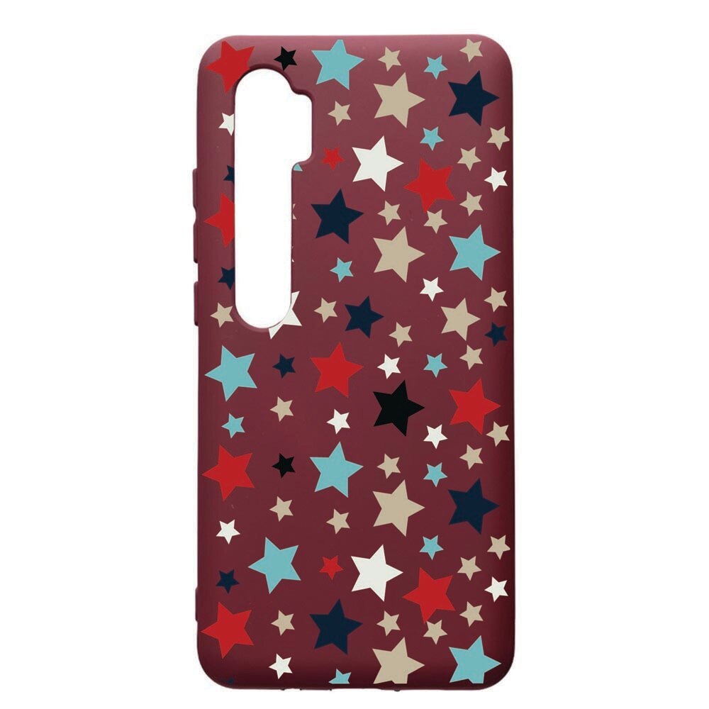 Husa Premium TPU compatibila cu Xioami Mi Note 10, Star, cu interiorul din material textil, protectie camera, Burgundy, PBR146
