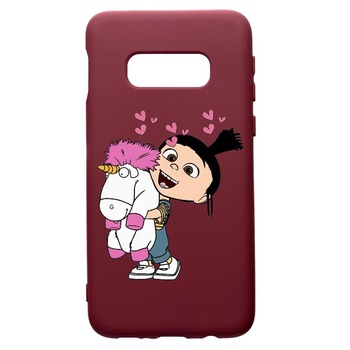Husa Premium TPU compatibila cu Samsung Galaxy S8, Despicable Me, Agnes, cu interiorul din material textil, protectie camera, Burgundy, PBR217 Husa Premium TPU compatibila cu Samsung Galaxy S8, Despicable Me, Agnes, cu interiorul din material textil, protectie camera, Burgundy, PBR217