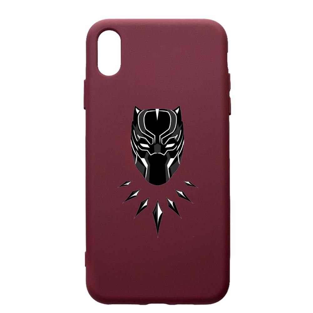Husa Premium TPU compatibila cu Samsung Galaxy A10, Black Panther, cu interiorul din material textil, protectie camera, Burgundy, PBR243