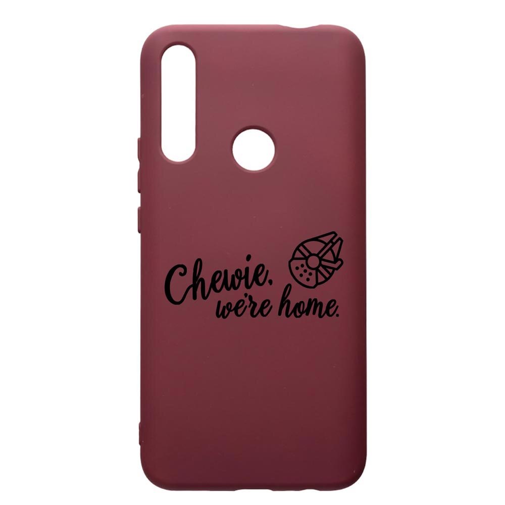Husa Premium TPU compatibila cu Huawei P Smart Z, Star Wars, cu interiorul din material textil, protectie camera, Burgundy, PBR246