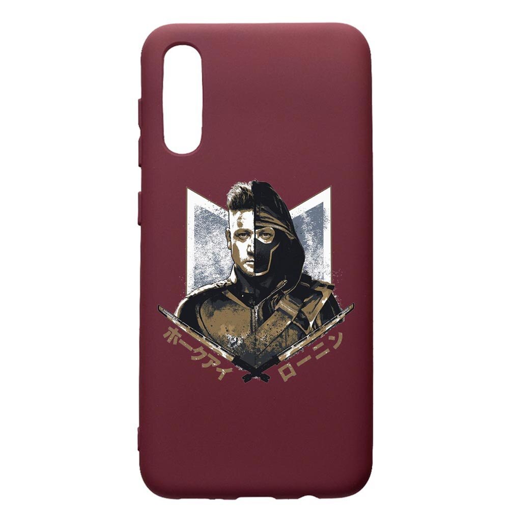 Husa Premium TPU compatibila cu Samsung Galaxy A50, Avangers, cu interiorul din material textil, protectie camera, Burgundy, PBR238