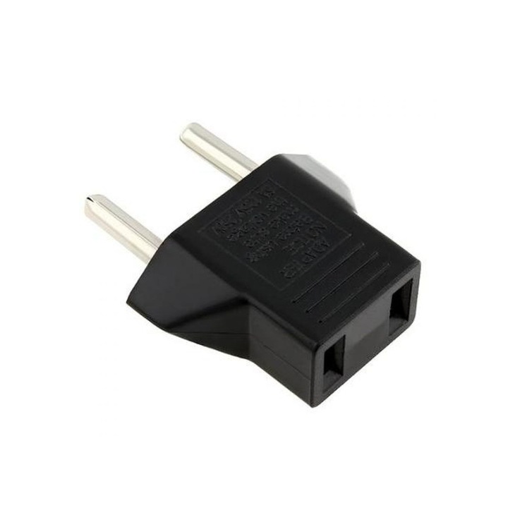 Преходник Delphi BX-9619, UK/US kъм EU, CEE 7/16, 220V, High Quality, Черен