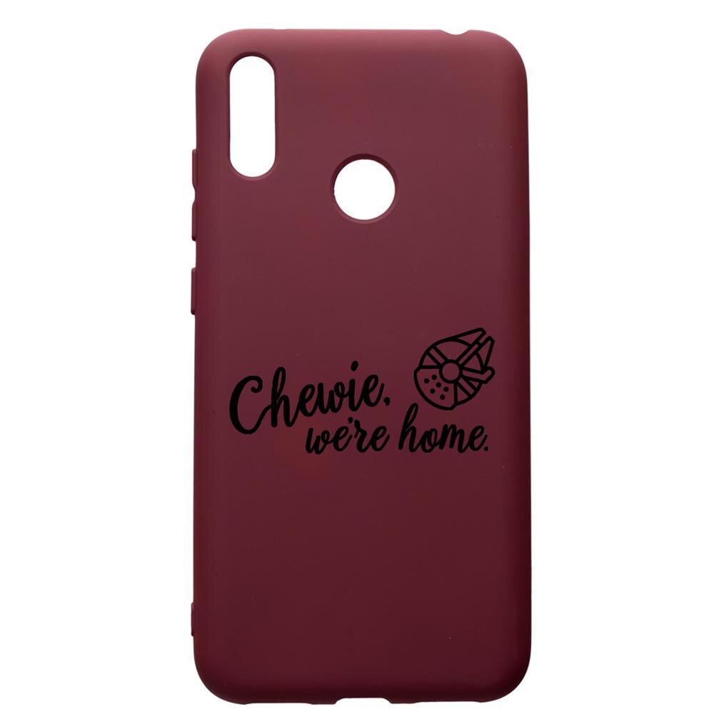 Husa Premium TPU compatibila cu Huawei Y7 2019, Star Wars, cu interiorul din material textil, protectie camera, Burgundy, PBR246