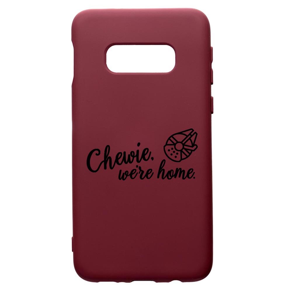 Husa Premium TPU compatibila cu Samsung Galaxy S10E, Star Wars, cu interiorul din material textil, protectie camera, Burgundy, PBR246