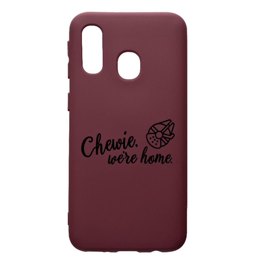 Husa Premium TPU compatibila cu Samsung Galaxy A20E, Star Wars, cu interiorul din material textil, protectie camera, Burgundy, PBR246